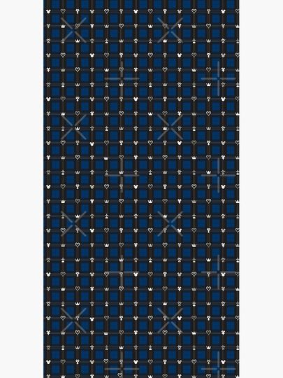 Kingdom Hearts III - Flannel Pattern (Midnight Blue) Duffle Bag