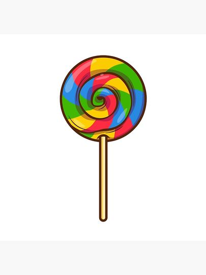 Lollipop Rainbow Sucker Candy Halloween Costume Pillow