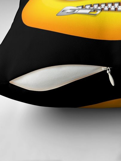 Zipper Mouth Face Emoji Costume Halloween Pillow