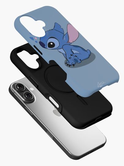 Stitch in love | Blue background | cover for iphone & Samsung iPhone Case