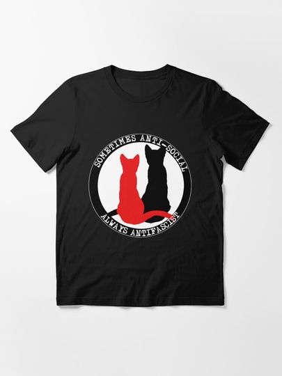 Antifa Inspired Cats Essential Statement T-Shirt