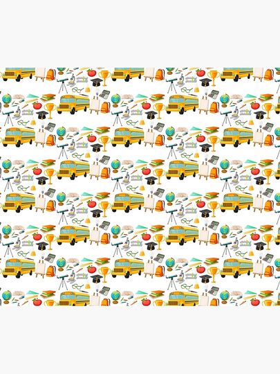 Preppy School Supplies  Throw Blanket