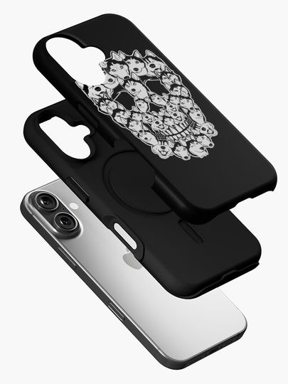 Husky Dog Skull Halloween Costume iPhone Case