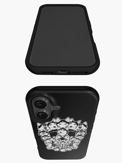 Husky Dog Skull Halloween Costume iPhone Case