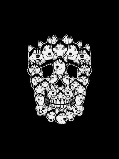 Husky Dog Skull Halloween Costume iPhone Case