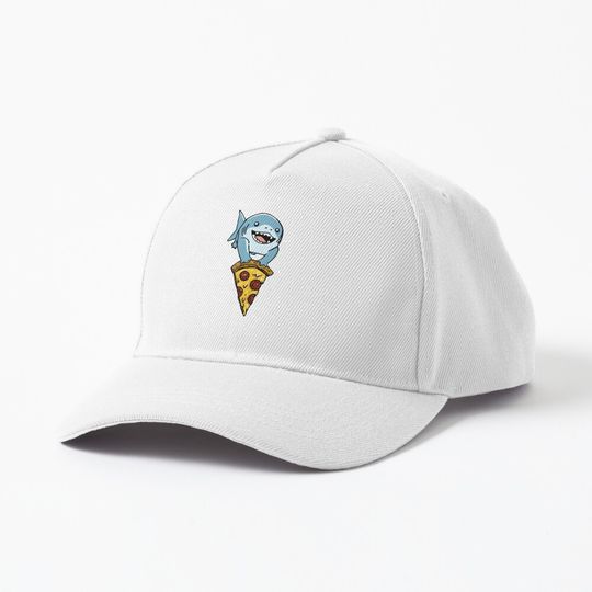 Jeff the Landshark Holding a Pizza Cap