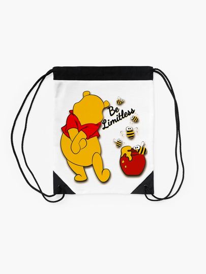 Teddy Bear Happy Drawstring Bag, Gift for Friends