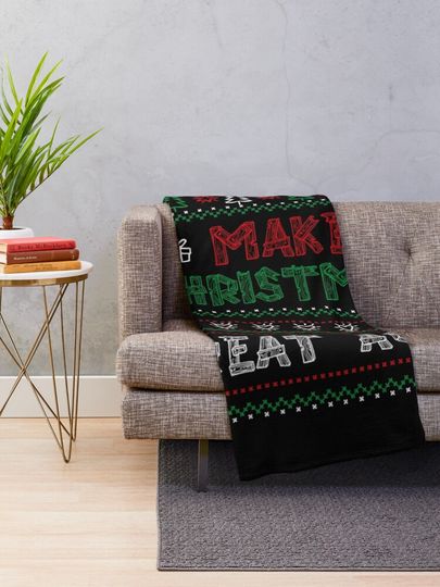  Make christmas great again Throw Blanket