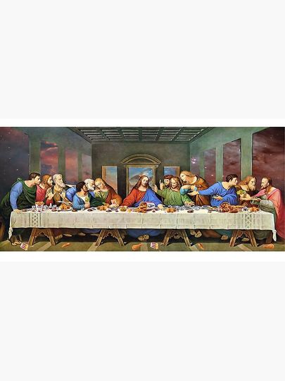 The Last Supper but it's KFC Premium Matte Vertical Poster