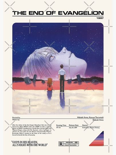 End Of Evangelion Mid Century Modern Premium Matte Vertical Poster