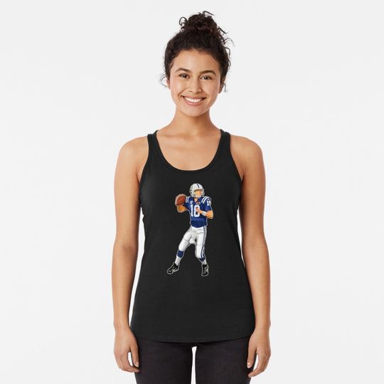 Peyton Manning #18 Passes Racerback Tank Top