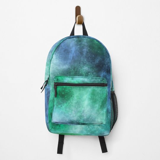 Green Blue Tie Dye Backpack
