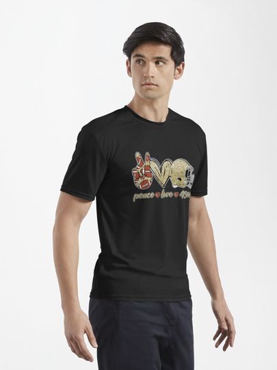 Peace Love 49ers - Football Team Active T-Shirt
