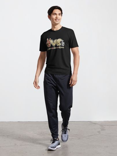 Peace Love 49ers - Football Team Active T-Shirt