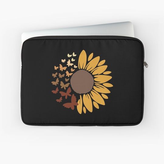 Sunflower and Butterflies Laptop Sleeve