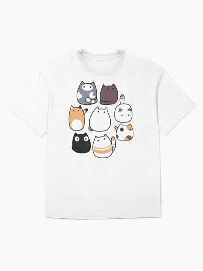 Blob Cats in Color Oversized T-Shirt
