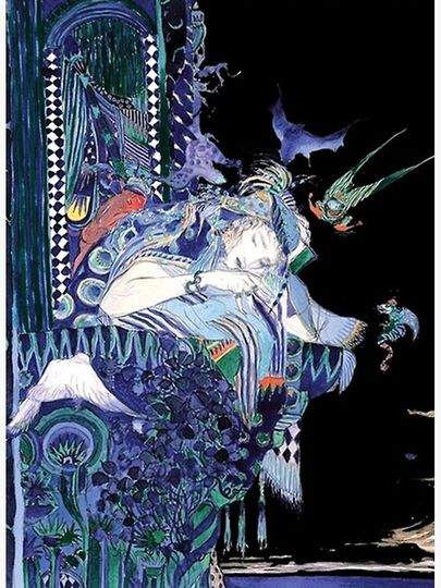 Yoshitaka Amano - Blue Fantasy Premium Matte Vertical Poster