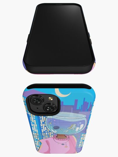 Cute Fish bowl girl iPhone Case