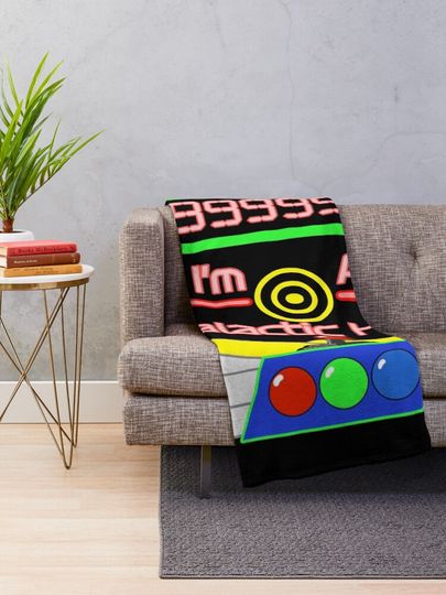 Galactic Hero High Score Theme Park Ride Throw Blanket