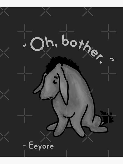 Disney Winnie The Pooh Sad Eeyore Quote Kitchen Apron