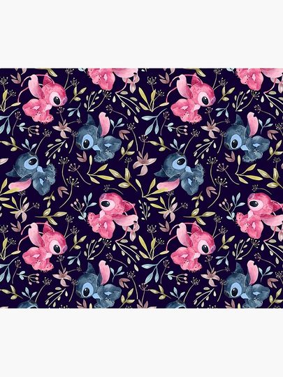 Tropical floral on black Throw Blanket