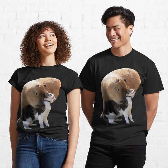 Capybara & Cat Classic T-Shirt