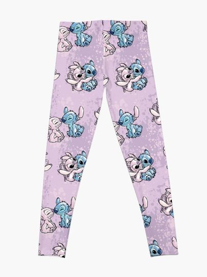 Lilo & Stitch Angel Watercolor  Leggings