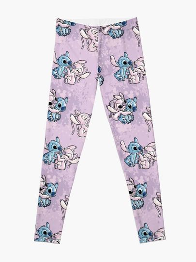 Lilo & Stitch Angel Watercolor  Leggings