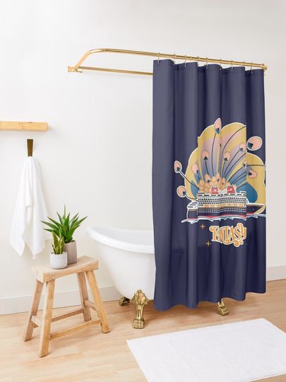 The Fantasy Disney Cruise Shower Curtain, Disney Bathroom Decor