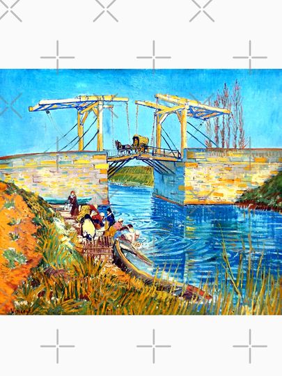 The Langlois Bridge at Arles - Vincent van Gogh Racerback Tank Top