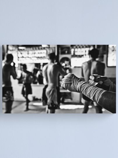 Muay Thai Hand Wraps Canvas Print
