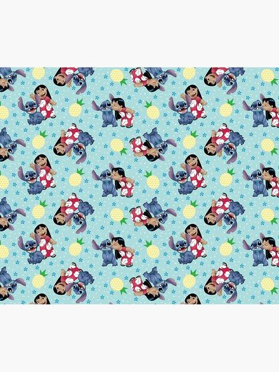 Lilo & Stitch Pineapple Pattern Throw Blanket