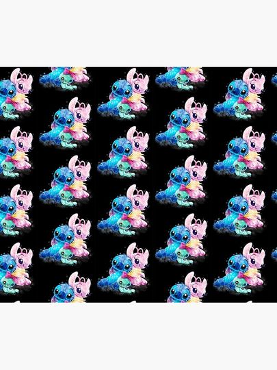 Lilo & Stitch Angels Watercolor Throw Blanket
