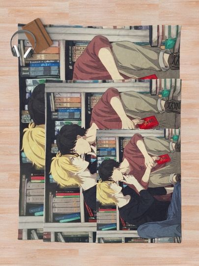 In Library Banana Fish  Throw Blanket, Gift for Fan, for All Age