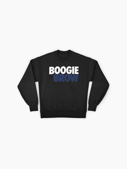 Boogie And The Brow (White/Black/Blue) Premium Oversized Sweatshirt
