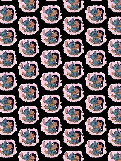 Lilo Stitch Hug Art  Leggings