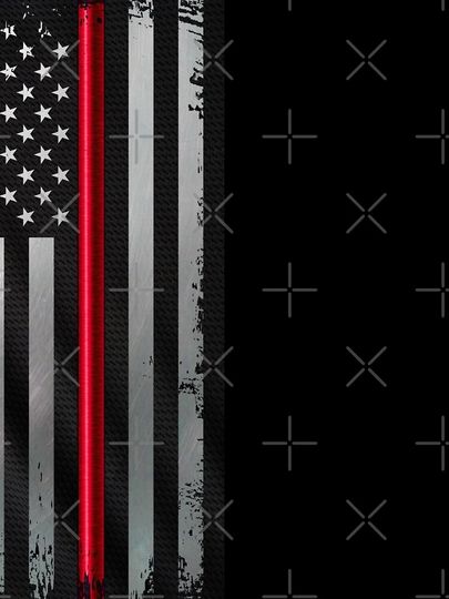 Thin Red Line Grunge American Flag Leggings