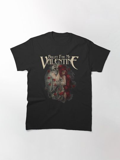 Bullet For My Valentine Skull Red Eyes Valentine's Day T-Shirt