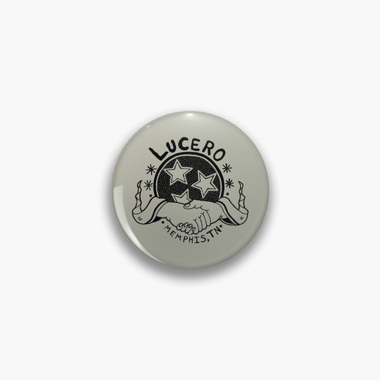 Lucero Band Logo Black White Pin