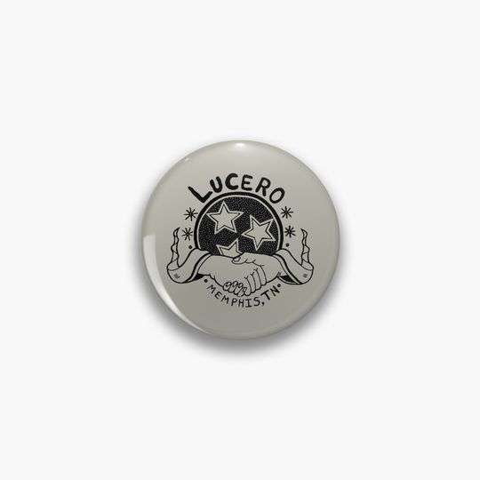 Lucero Band Logo Black White Pin