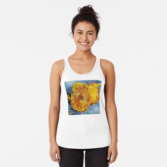 Vincent van Gogh |  Floral Still Life - 'Two Cut Sunflowers' Tank Top