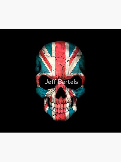British Flag Skull  Duvet Cover