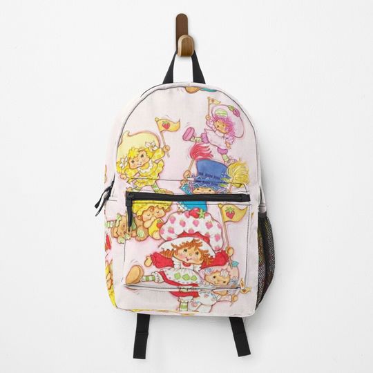 80s aesthetic strawberry shortcake flag cheer  Backpack