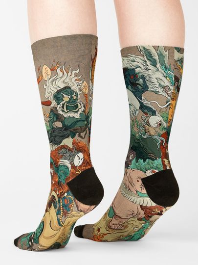 Japanese kaiju monsters Socks