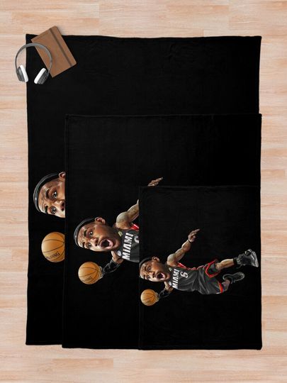 LeBron James 6 Art Chibi Throw Blanket, Gift for Fan