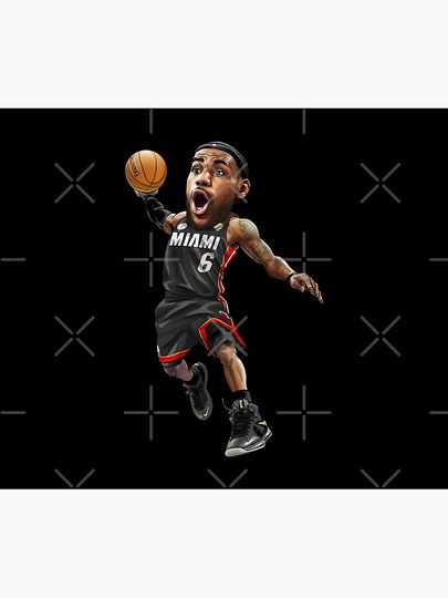 LeBron James 6 Art Chibi Throw Blanket, Gift for Fan