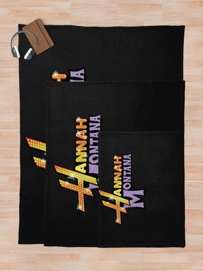 Hannah montana logo classic t shirt Throw Blanket