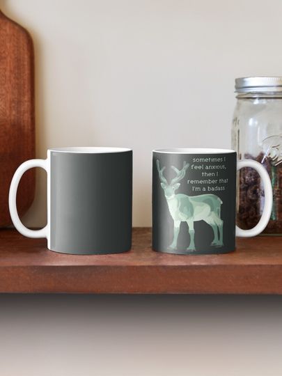 Anxious Caribou Coffee Mug, Animal Mug