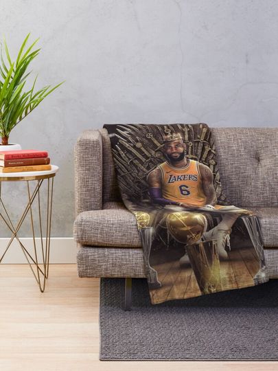 LeBron James " The King James " Throw Blanket