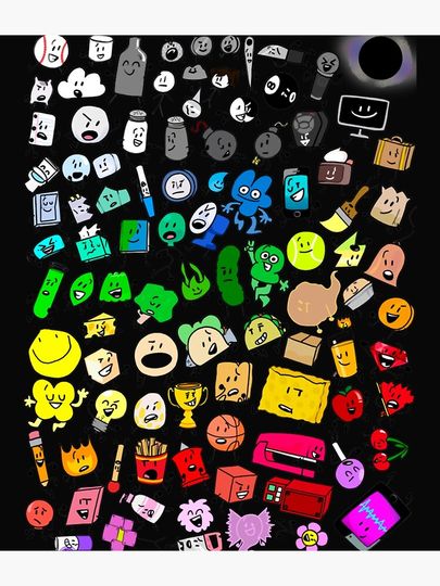 Classic BFDI Inanimate Insanity All Characters Backpack